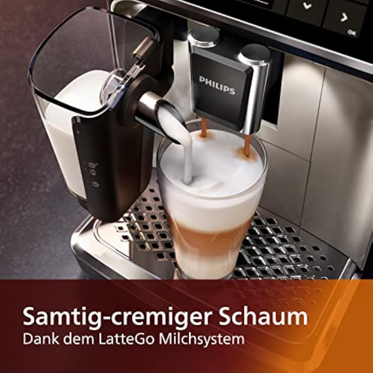 Philips Serie 5400 EP5447/90 Kaffeevollautomat, LatteGo, 12 Rezepte