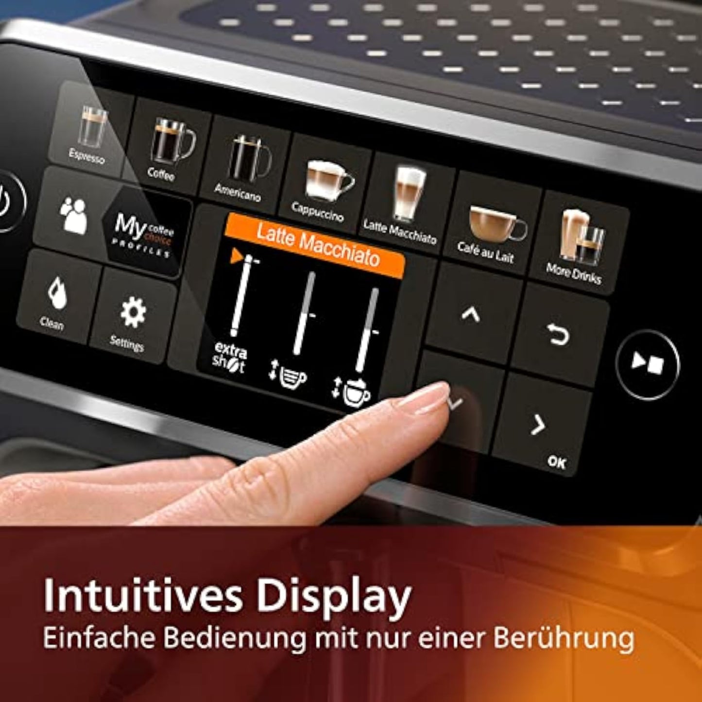 Philips Serie 5400 EP5447/90 Kaffeevollautomat, LatteGo, 12 Rezepte