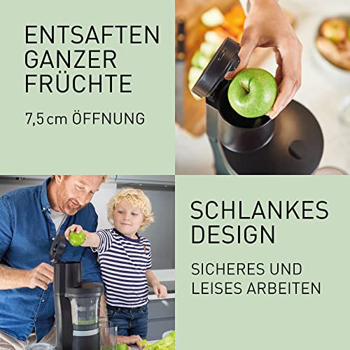 Panasonic MJ-L700KXE Slow Juicer Entsafter 0,8 L, mattschwarz